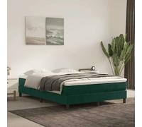 VidaXL Cadre de lit 140x190 cm Velours Vert foncé