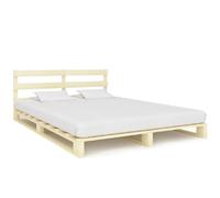 vidaXL Cadre de lit 160x200 - Bois massif