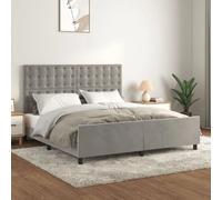 vidaXL Cadre de lit 160x200 cm - Gris clair