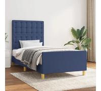 vidaXL Cadre de Lit 80x200 cm - Bleu Tissu