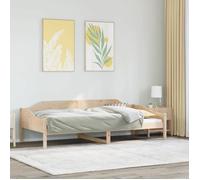 vidaXL Cadre de Lit Simple en Bois de Pin Massif 80x200 cm, Meuble de Chambre à Coucher avec Sommier