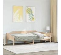 vidaXL Cadre de lit 90x200 cm sans matelas bois de pin massif Marron