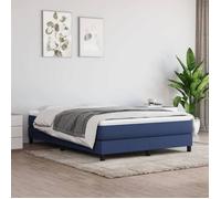 Cadre de lit sans matelas bleu 140x190 cm tissu Bleu G