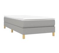 Cadre de lit sans matelas gris clair 80x200 cm tissu