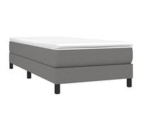 vidaXL Cadre de lit à Lattes Gris foncé 100x200 cm Tissu