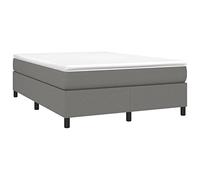vidaXL Cadre de lit à Lattes Gris foncé 140x190 cm Tissu