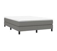 vidaXL Cadre de lit sans matelas rembourré 140x190 cm tissu gris foncé