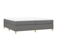 vidaXL Cadre de lit rembourré à lattes Tissu gris foncé 200x200 cm Sans matelas