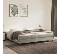 vidaXL Cadre de lit rembourré à lattes Velours gris clair 200x200 cm Sans matelas