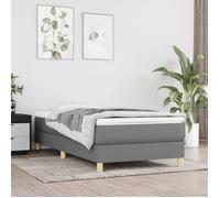 vidaXL Cadre de lit à lattes, Lit Rembourré, Lit Simple, Lit Adulte, Meuble de Chambre à Coucher Intérieur, Moderne, Gris 3120567