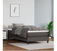 vidaXL Cadre de lit à lattes, Lit Rembourré, Lit Simple, Lit Adulte, Meuble de Chambre à Coucher Intérieur, Moderne, Gris 3120674