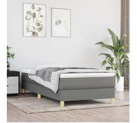 vidaXL Cadre de lit à lattes, Lit Rembourré, Lit Simple, Lit Adulte, Meuble de Chambre à Coucher Intérieur, Moderne, Gris 3120583