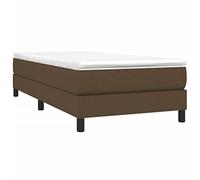 Cadre de lit sans matelas marron foncé 80x200 cm tissu marron foncé G