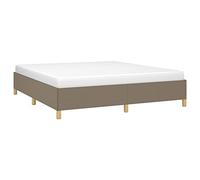 Cadre de lit sans matelas taupe 160x200 cm tissu Taupe G