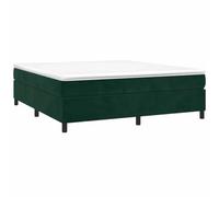 vidaXL Cadre de lit sans matelas à lattes 160x200 cm velours vert foncé