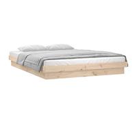 vidaXL Cadre de lit à LED sans Matelas 140x190 cm Bois Massif