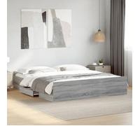 vidaXL Cadre de lit à tiroirs sonoma gris 180x200 cm bois d'ingénierie, lit, lit de rangement, cadre de lit double, lit 3280277