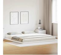 vidaXL Cadre de lit surélevé 200 x 220 cm Pin massif Blanc 869759