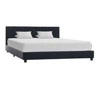 vidaXL Cadre de lit avec appui-tête - Similicuir - 160 x 200 cm - Noir Noir G