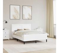 vidaXL Cadre de lit avec bandes LED Blanc 120 x 200 cm Simili cuir