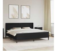 vidaXL Cadre de lit avec Bandes LED Noir 180 x 200 cm Simili Cuir