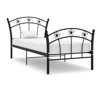 vidaXL Cadre de lit avec design de football – Métal Noir – 90x200 cm