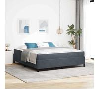 vidaXL Cadre de lit avec matelas Gris foncé 180 x 200 cm tissu 3399079