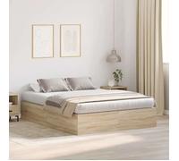 vidaXL Cadre de lit avec rangement Chêne Sonoma 140 x 190 cm 3335431