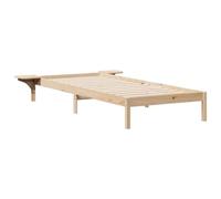 vidaXL Cadre de lit avec tables de chevet Naturel 80 x 220 cm