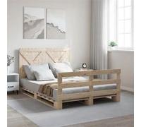 vidaXL Cadre de lit 3281577 avec tête de lit 160x200 cm en bois de pin massif
