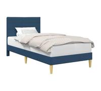 vidaXL Cadre de lit avec tête de lit Bleu 80 x 200 cm Tissu, Cadre de lit rectangulaire élégant, Solution Moderne pour Dormir, Style Chic pour Chambre, mobilier Durable
