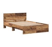 vidaXL Cadre de lit avec tête de lit Bois Ancien 120 x 190 cm