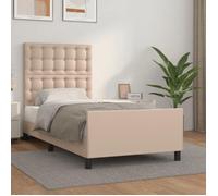 vidaXL Cadre de lit avec tête de lit Cappuccino 90x190 cm Similicuir3125548