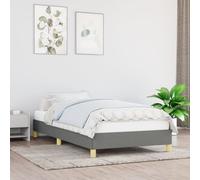 vidaXL Cadre de lit avec tête de lit Gris 90x190 cm Similicuir