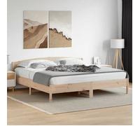 vidaXL Cadre de Lit avec Tête de Lit, Lit Double avec Sommier à Lattes, Lit Adulte, Meuble de Chambre à Coucher, 180x200 cm 3216191