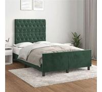 vidaXL Cadre de Lit avec Tête de Lit, Lit Rembourré, Lit Double, Lit Adulte de Chambre à Coucher Intérieur, Moderne, Vert 3270599 Vert