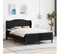 vidaXL Cadre de lit avec tête de lit Noir 120 x 200 cm Velours 3415200