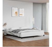 vidaXL Cadre de lit avec tête de lit sans matelas blanc 160x200 cm 347508