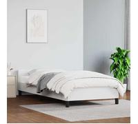 vidaXL Cadre de lit avec tête de lit sans matelas blanc 90x190 cm 347472