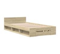 vidaXL Cadre de lit avec tiroir chêne sonoma 100x200 cm sans matelas Multicolore
