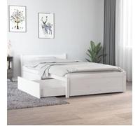 vidaXL Cadre de lit 3103479 avec tiroirs Blanc 90x190 cm Simple