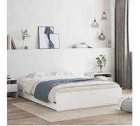 vidaXL Cadre de lit 3207301 blanc 140x190 cm avec tiroirs sans matelas