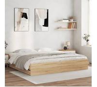 vidaXL Cadre de lit avec tiroirs sans matelas chêne sonoma 180x200 cm 3207254