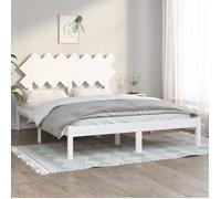 vidaXL Cadre de lit 3104849 Bois massif Blanc 140x190 cm