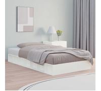 vidaXL Cadre de lit Blanc 140x190 cm Bois massif 820717