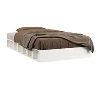 vidaXL Cadre de lit Blanc 90x190 cm Simple Bois massif
