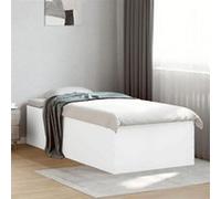 vidaXL Cadre de lit sans matelas 3280965 90x200 cm bois d'ingénierie blanc