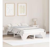 vidaXL Cadre de Lit Blanc Bois 120 x 200 cm Durable Rectangulaire