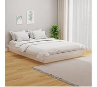 vidaXL Cadre de lit Blanc Bois massif 140x190 cm 819953