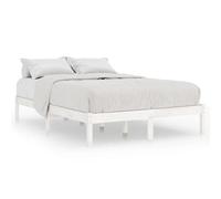 vidaXL Cadre de lit Blanc Bois massif 180x200 cm Super King
